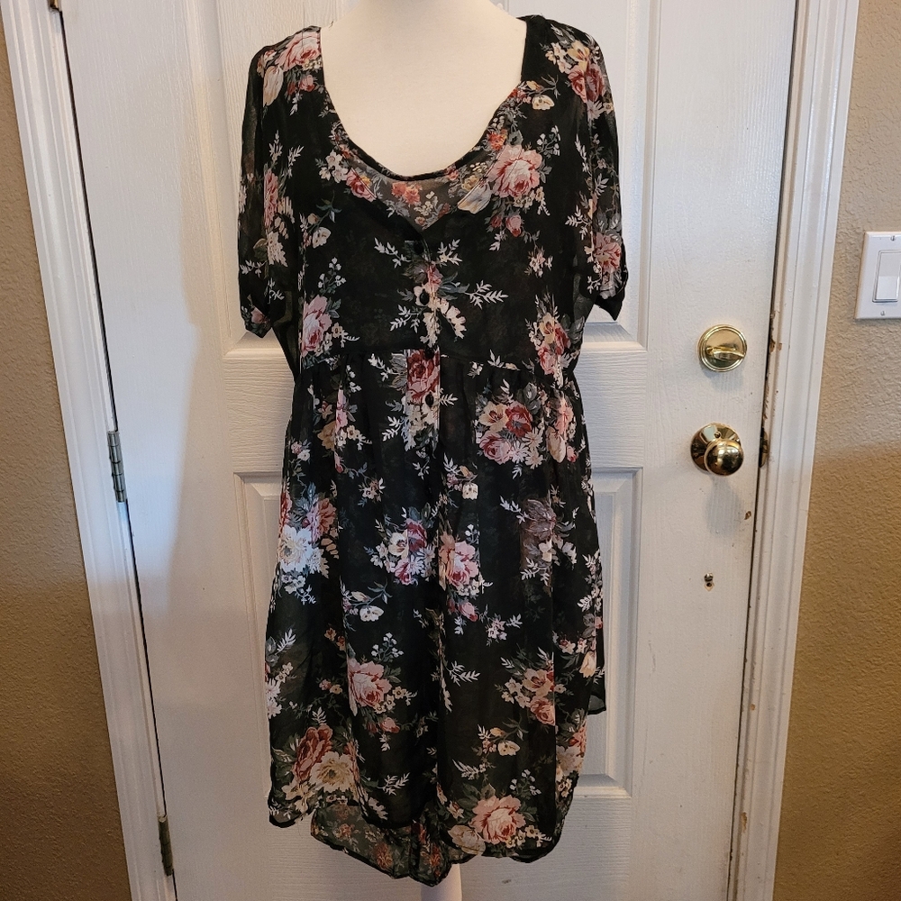 ASOS Maternity Dress Smock Boho Bohemian Peasant Gypsy US Size 8 Medium Floral